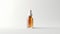 A visually appealing shot of a blank amber glass dropper bottle with a white label