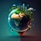 A Visually Stunning Artistic Representation of the Globe Revealing Our Planet\\\'s Allure