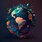 A Visually Stunning Artistic Representation of the Globe Revealing Our Planet\\\'s Allure
