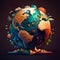 A Visually Stunning Artistic Representation of the Globe Revealing Our Planet\\\'s Allure