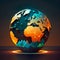 A Visually Stunning Artistic Representation of the Globe Revealing Our Planet\\\'s Allure