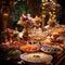 Visually Stunning Dining Setup for Reception Buffet