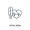 Vital Sign icon from health check collection. Simple line Vital Sign icon for templates, web design and infographics
