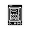 vital signs monitor ambulance glyph icon vector illustration