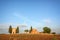 Vitaleta Chapel, Tuscan landscape near San Quirico d`Orcia, Siena, Tuscany Italy