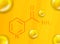 Vitamin B3 chemical formula. Vitamin B3 Realistic chemical molecular structure