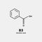 Vitamin B3. Molecular structure of nicotinic acid