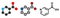 Vitamin B3 niacin molecule. Stylized 2D rendering and conventional skeletal formula.