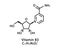 Vitamin B3 Nicotinamide riboside molecular structure. Vitamin B3 Niacin skeletal chemical formula. Chemical molecular