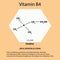 Vitamin B4. Choline Molecular chemical formula. Useful properties of vitamin. Infographics. Vector illustration on