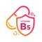 Vitamin B5 Pill Shield icon Logo Protection, Medicine heath Vector illustration