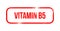 Vitamin B5 - red grunge rubber, stamp