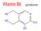 Vitamin B6 pyridoxine molecule. Skeletal formula.