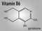 Vitamin B6 pyridoxine molecule. Skeletal formula.