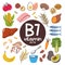 Vitamin B7 food ingredients. Biotin