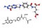 Vitamin B9 molecule with chemical formula