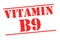 VITAMIN B9 Rubber Stamp