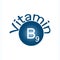 Vitamin B9. Vector icon. Vitamin B9, also called folate or folic acid, often referred to as B-complex vitamins