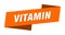 vitamin banner template. vitamin ribbon label.