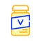 Vitamin bottle for cat color icon vector illustration