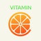 Vitamin C concept, citrus fruits, healthy