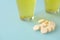 Vitamin C lemon effervescent tablets and drink