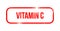 Vitamin C - red grunge rubber, stamp