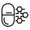 Vitamin compound icon, outline style