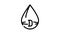 vitamin d drop line icon animation