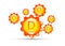 Vitamin D group. Sun icon natural organic products with the maximum content of vitamin D, D1, D2, D3, D4, D5 yellow capsule