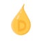 Vitamin D in a yellow drop. Concept for preventing vitamin deficiency