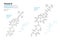 Vitamin D2, D3. Ergocalciferol and Cholecalciferol. Structural Chemical Formula and Line Model of Molecule. Vector