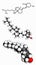 Vitamin D3 (cholecalciferol), molecular model. Atoms are represented as spheres with conventional color coding: hydrogen (white),