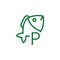 Vitamin, fish green icon. Element of vitamin icon. Thin line icon for website design and development, app development. Premium