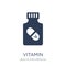 vitamin icon. Trendy flat vector vitamin icon on white background from Health and Medical collection