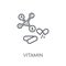 vitamin linear icon. Modern outline vitamin logo concept on whit
