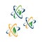vitamin logo design vector icon science symbol and green elements illustration