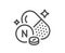 Vitamin N line icon. Lipoic acid food nutrient sign. Vector