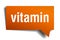 Vitamin orange 3d speech bubble