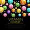 Vitamin pill 3d poster for health care design