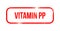 Vitamin PP - red grunge rubber, stamp