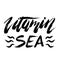 Vitamin sea- ink freehand lettering