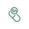 Vitamin Sn green icon. Element of vitamin icon. Thin line icon for website design and development, app development. Premium icon