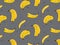 Vitamin tasty bananas pattern. Tropical food vegetarian organic background. Exotic banana drawing. Yummy beach summer