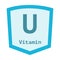 Vitamin U vector symbol isolated on white background