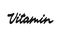 Vitamin vector lettering