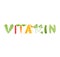 Vitamin vegetables lettering