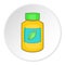 Vitamine bottle icon, flat style