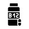 Vitamins b12 glyph icon vector symbol illustration