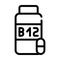 Vitamins b12 line icon vector symbol illustration